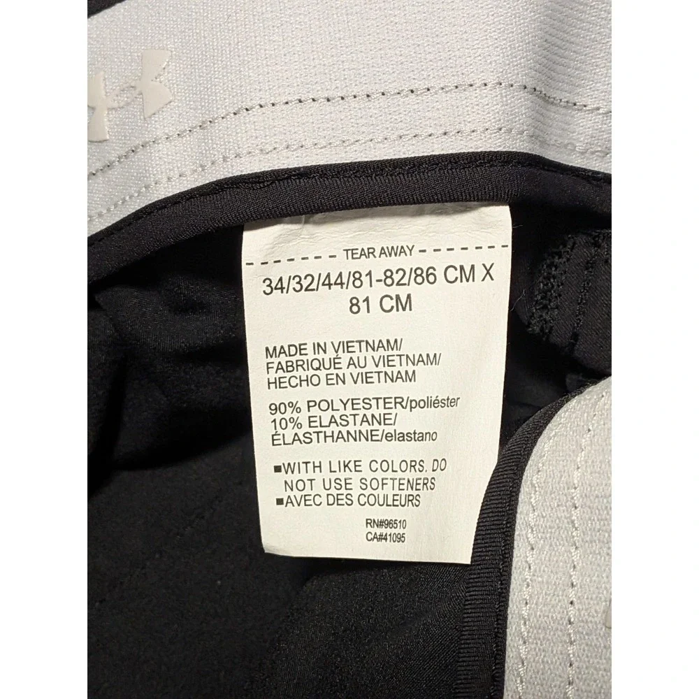 Under Armour Men's Black UA‎ Golf Stretch Performance Pants Size 34x32